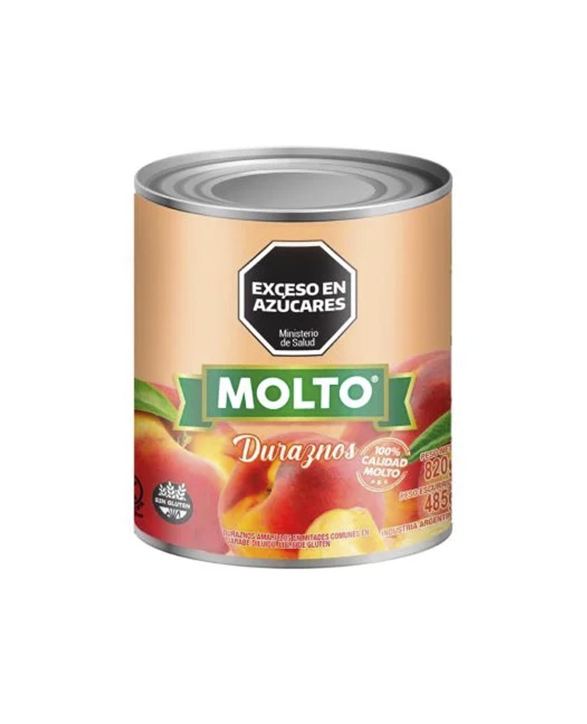 Duraznos Molto en Lata 820 Gr